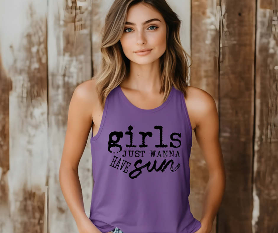 Girls Just Wanna have Sun Comfort Colors Tank Top