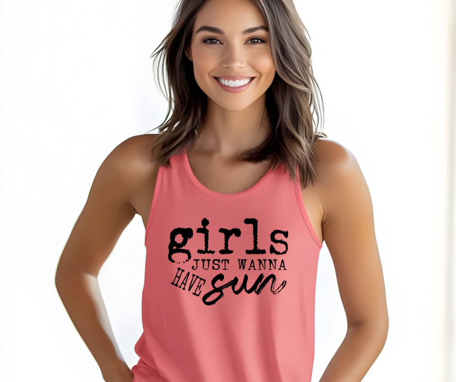 Girls Just Wanna have Sun Comfort Colors Tank Top