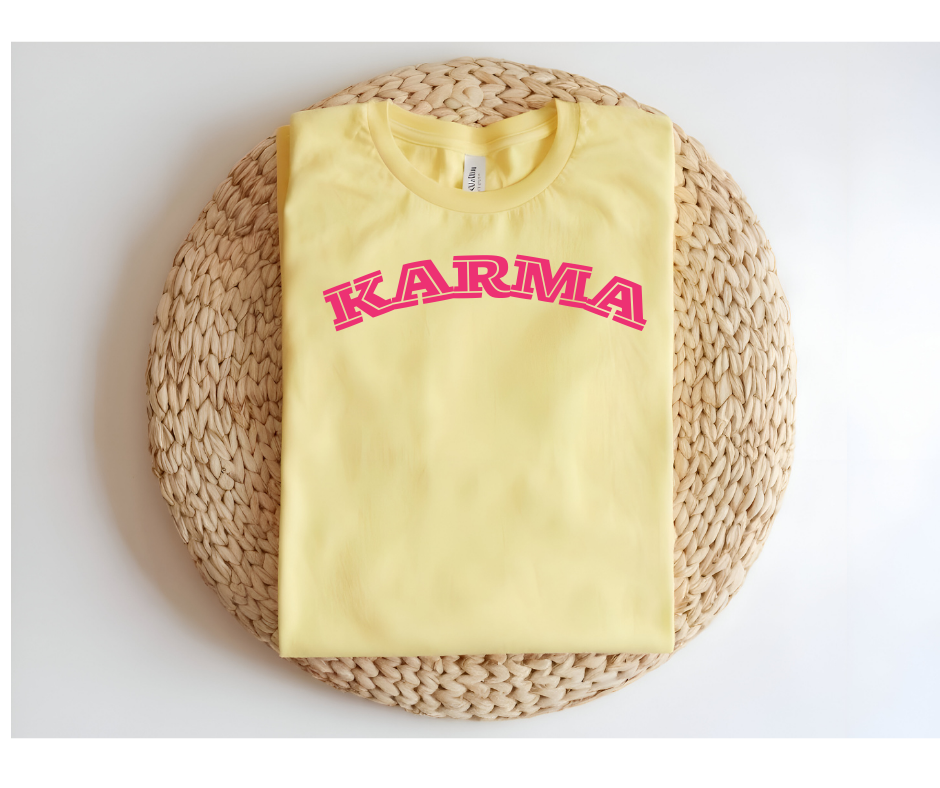 Karma Puff Hot Pink Vinyl  t-shirt