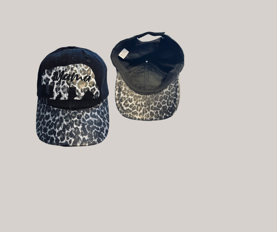 Mama Bear Leopard Foiled Hat