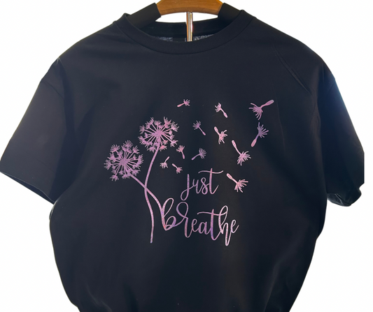 Just Breath Lavender Colored Foil t-shirt or Sweatshirt