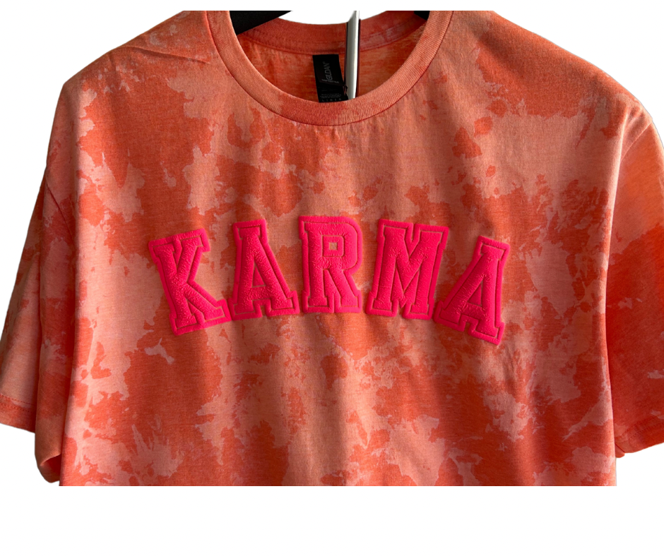 Karma Puff Vinyl Reverse tie dye t-shirt