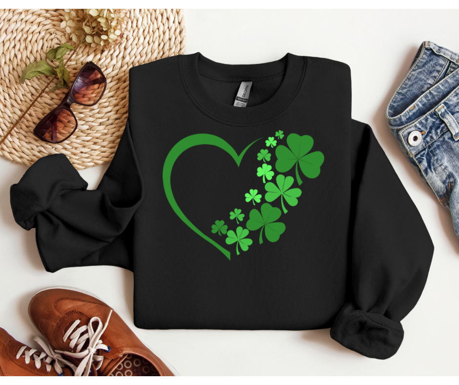 St Patrick’s Day Heart Sweatshirt