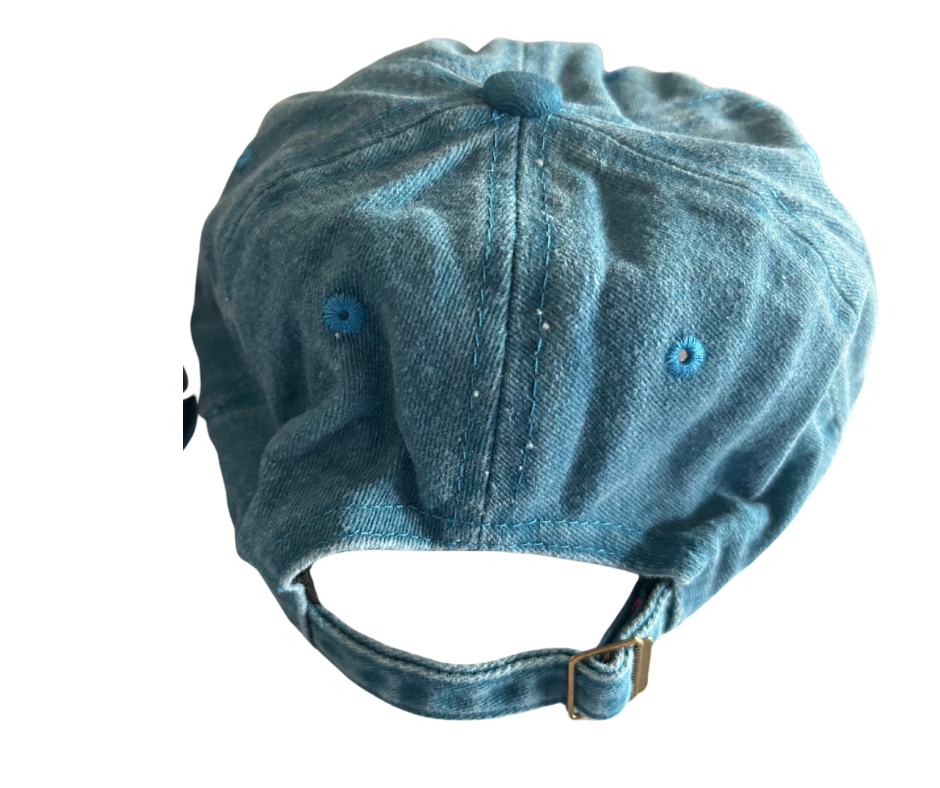 Distressed Blue Leopard Foiled Hat