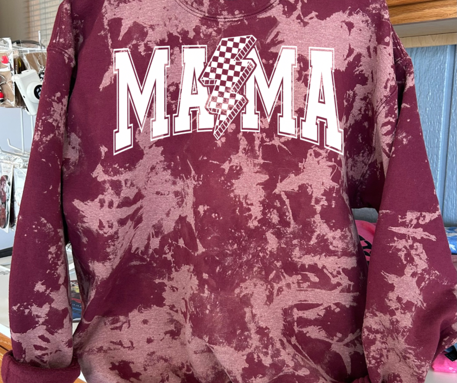 MAMA Distressed Crewneck